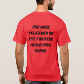TEXAS-TURNHALLEN-POLIZEI-FEUERWEHRMÄNNER T-Shirt (Rückseite)