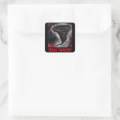 TEXAS TWISTER QUADRATISCHER AUFKLEBER (Tasche)
