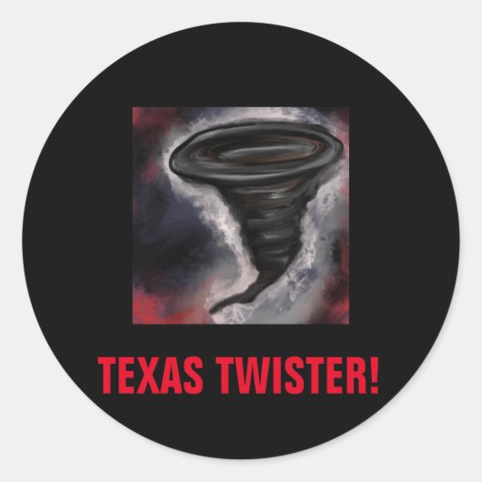 TEXAS TWISTER RUNDER AUFKLEBER (Vorderseite)