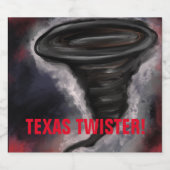 TEXAS TWISTER SCHAUMWEINETIKETT (Einzelnes Label)