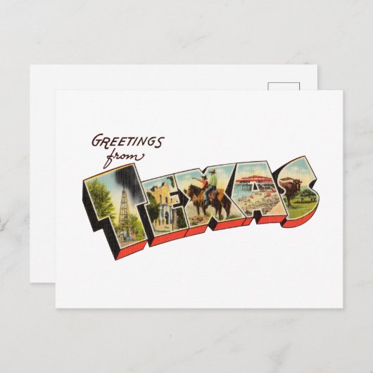 Texas TX Postkarte (Vorne/Hinten)