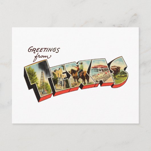 Texas TX Postkarte (Vorderseite)