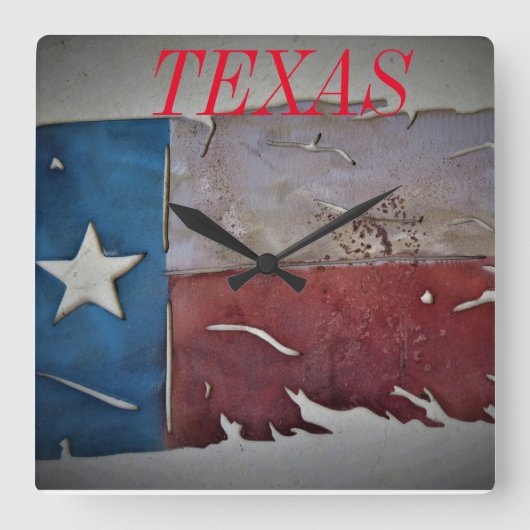 TEXAS-Uhr Quadratische Wanduhr (Vorderseite)