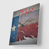 TEXAS-Uhr Quadratische Wanduhr (Winkel)