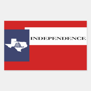 Texas-Unabhängigkeit - einzige Stern-Flagge Rechteckiger Aufkleber