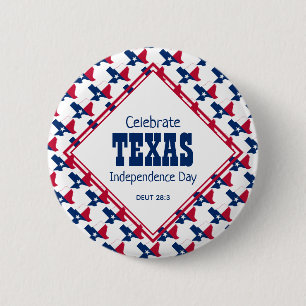 TEXAS UNABHÄNGIGKEIT TAG Christlich Button
