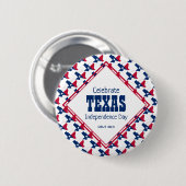 TEXAS UNABHÄNGIGKEIT TAG Christlich Button (Vorne & Hinten)