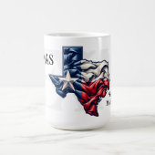 Texas Unabhängigkeitstag Keramikbecher Kaffeetasse (Mittel)