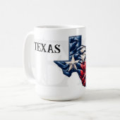 Texas Unabhängigkeitstag Keramikbecher Kaffeetasse (Vorderseite Links)