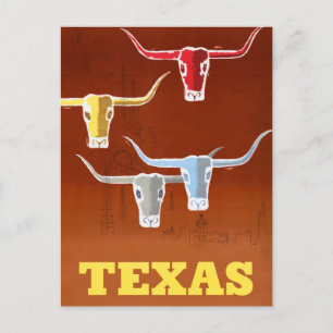 Texas Unbearbeitete Vintage-Fotos Alte Ästhetik Bi Postkarte