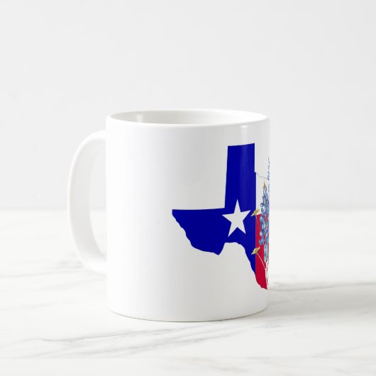Texas und Bluebonnets Kaffeetasse (Vorderseite Links)