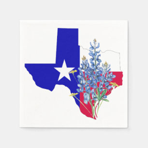 Texas und Bluebonnets Serviette
