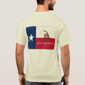 Texas- und Gadsden-Flagge T-Shirt (Rückseite)