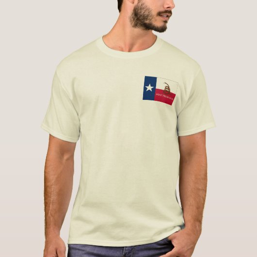 Texas- und Gadsden-Flagge T-Shirt (Vorderseite)