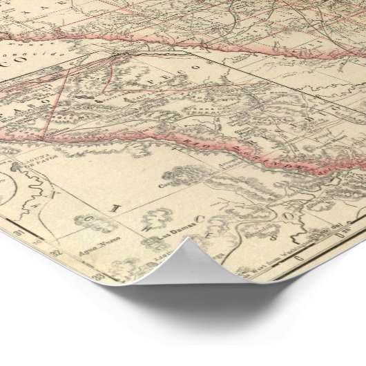 Texas und Indisches Gebiet Poster (Ecke)