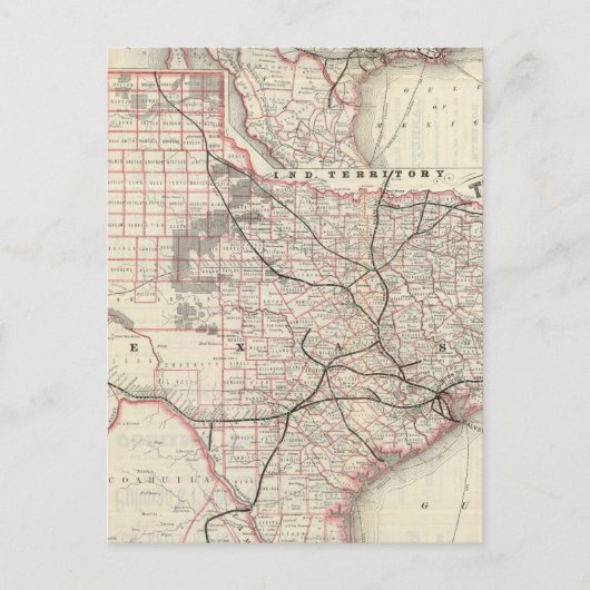 Texas und Mexiko, Houston Postkarte (Vorderseite)
