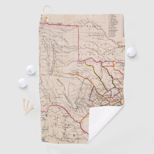 Texas und Oklahoma Golfhandtuch (Insitu)