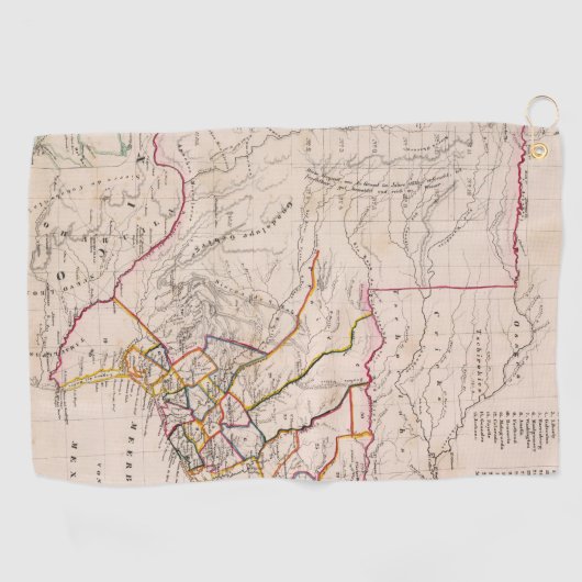 Texas und Oklahoma Golfhandtuch (Horizontal)