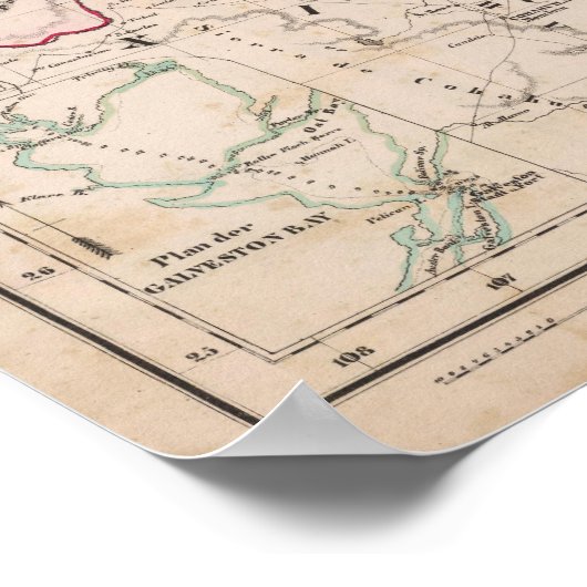 Texas und Oklahoma Poster (Ecke)