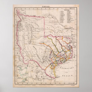 Texas und Oklahoma Poster