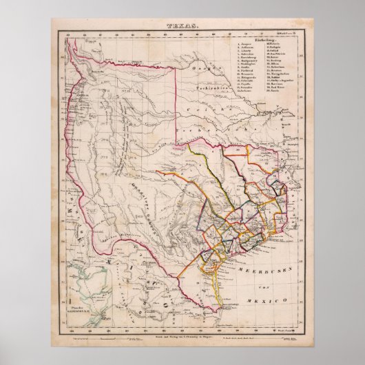 Texas und Oklahoma Poster (Vorne)