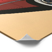 Texas US Route 80 - The Dixie Overland Poster (Ecke)