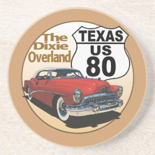 Texas US Route 80 - The Dixie Overland Untersetzer