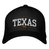 Texas USA bestickt Zip Hats Bestickte Kappe (Vorderseite)
