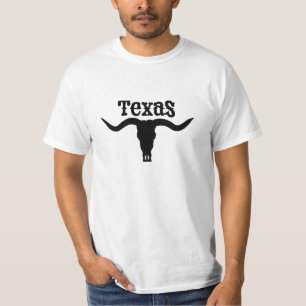 Texas USA Bull American Schriftart T - Shirt