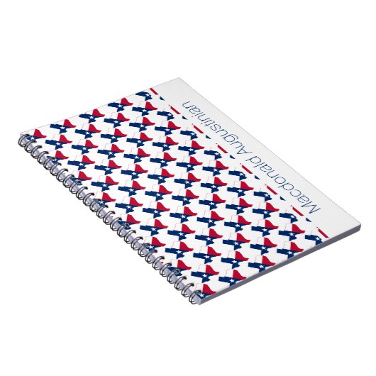 TEXAS USA FLAG Custom Add Name Notebook Journal Notizblock (Rechte Seite)