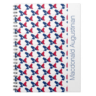 TEXAS USA FLAG Custom Add Name Notebook Journal Notizblock