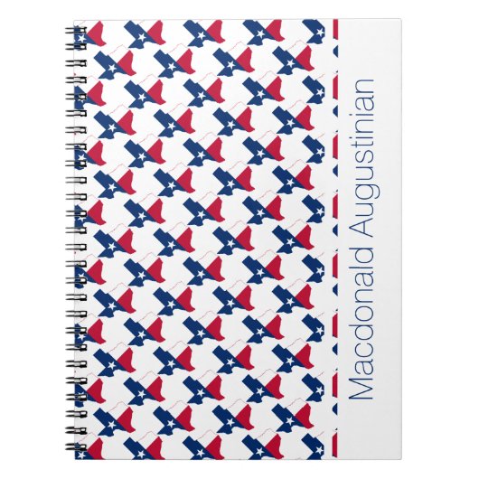 TEXAS USA FLAG Custom Add Name Notebook Journal Notizblock (Vorderseite)
