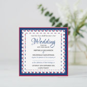 TEXAS USA FLAG Custom Patriotic Square Wedding Einladung (Stehend Vorderseite)