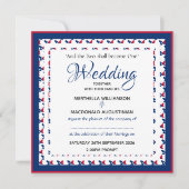 TEXAS USA FLAG Custom Patriotic Square Wedding Einladung (Vorderseite)
