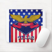Texas USA Flag Mousepad (Mit Mouse)