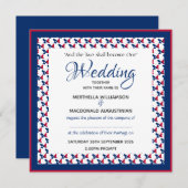 TEXAS USA FLAG Patriotic Custom Square Wedding Einladung (Vorne/Hinten)