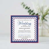 TEXAS USA FLAG Patriotic Custom Square Wedding Einladung (Stehend Vorderseite)