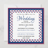 TEXAS USA FLAG Patriotic Custom Square Wedding Einladung (Vorderseite)