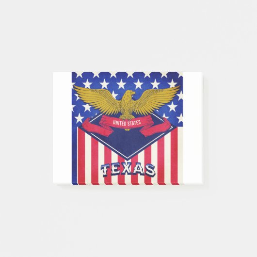 Texas USA Flag Post-it Klebezettel (Vorderseite)