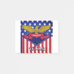 Texas USA-Flagge Post-it Klebezettel