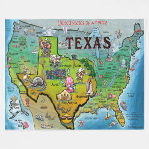 Texas USA Fleece Blanket