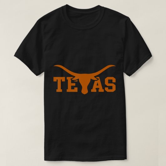 Texas USA Longhorn Bull American Schriftart T - Sh T-Shirt (Design vorne)