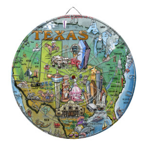 Texas USA Map Dartscheibe