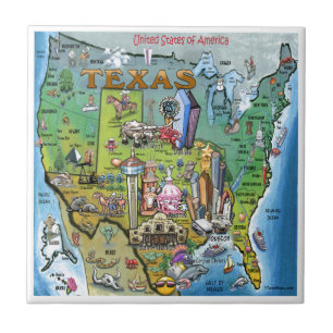 Texas USA Map Fliese