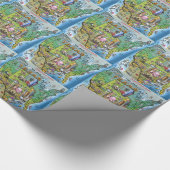 Texas USA Map Geschenkpapier (Ecke)