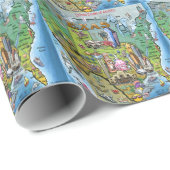 Texas USA Map Geschenkpapier (Rolleneckpunkt)