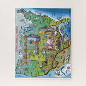 Texas USA Map Jigsaw Puzzle (Vertikal)