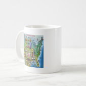 Texas USA Map Kaffeetasse (Vorderseite Links)