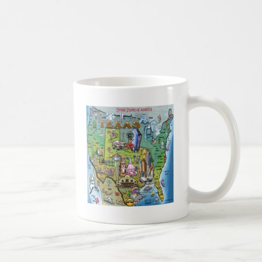 Texas USA Map Kaffeetasse (Rechts)