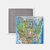 Texas USA Map Magnet (Vorderseite/Rückseite)